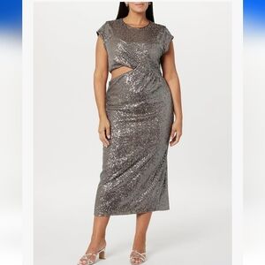 The Drop Padma Cutout Sequin Midi Dress 2X NWT Plus Size